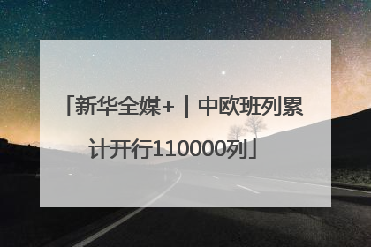 新华全媒+｜中欧班列累计开行110000列