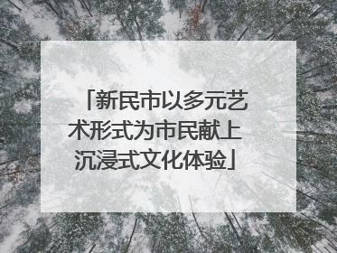 新民市以多元艺术形式为市民献上沉浸式文化体验