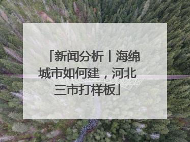新闻分析丨海绵城市如何建，河北三市打样板