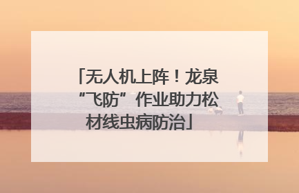 无人机上阵！龙泉“飞防”作业助力松材线虫病防治