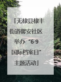 无棣县棣丰街道馨安社区举办“6·9国际档案日”主题活动