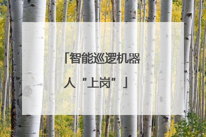 智能巡逻机器人“上岗”
