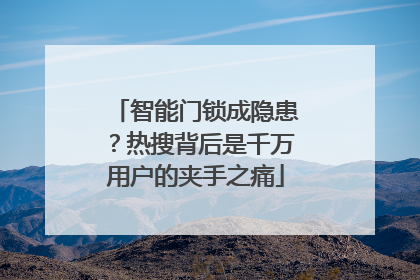 智能门锁成隐患？热搜背后是千万用户的夹手之痛