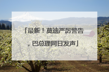 最新！莫迪严厉警告，巴总理同日发声