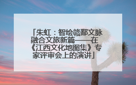 朱虹：智绘赣鄱文脉 融合文旅新篇——在《江西文化地图集》专家评审会上的演讲