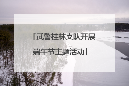 武警桂林支队开展端午节主题活动
