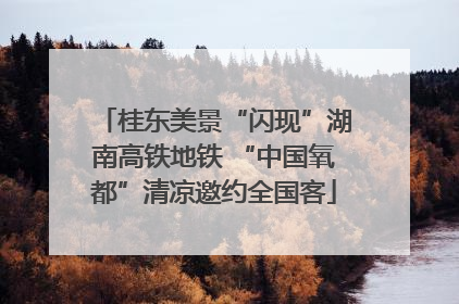 桂东美景“闪现”湖南高铁地铁 “中国氧都”清凉邀约全国客