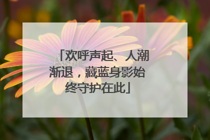欢呼声起、人潮渐退，藏蓝身影始终守护在此