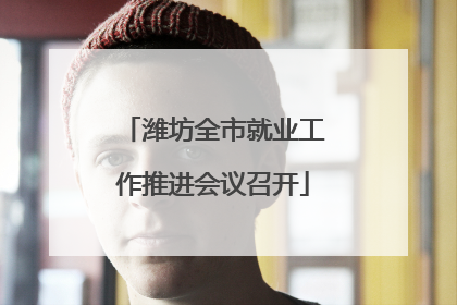 潍坊全市就业工作推进会议召开
