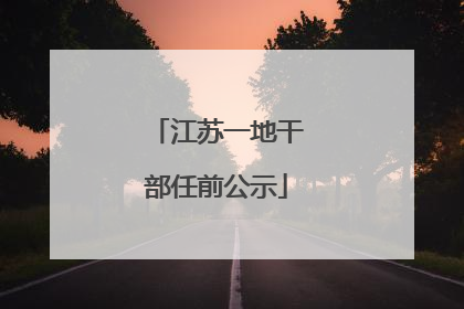 江苏一地干部任前公示