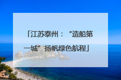 江苏泰州：“造船第一城”扬帆绿色航程