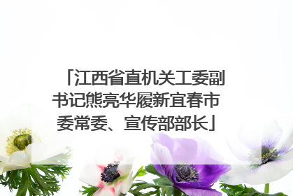江西省直机关工委副书记熊亮华履新宜春市委常委、宣传部部长