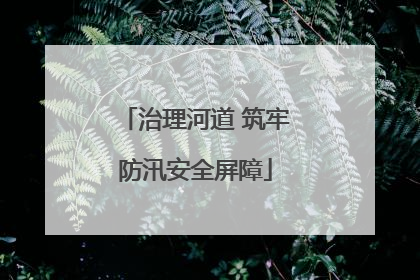 治理河道 筑牢防汛安全屏障