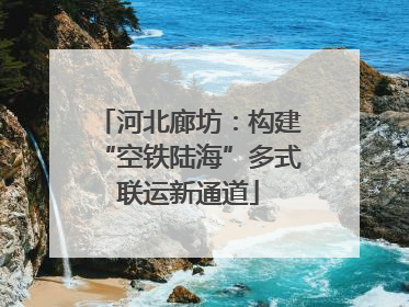 河北廊坊：构建“空铁陆海”多式联运新通道