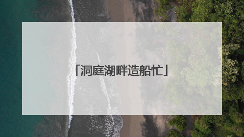 洞庭湖畔造船忙