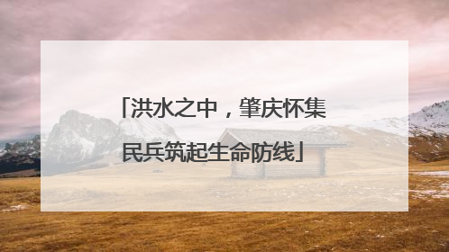 洪水之中，肇庆怀集民兵筑起生命防线