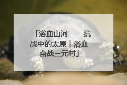 浴血山河——抗战中的太原｜浴血奋战三元村