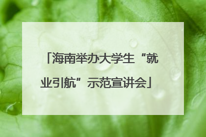 海南举办大学生“就业引航”示范宣讲会