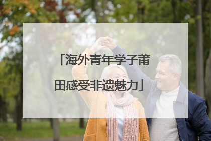 海外青年学子莆田感受非遗魅力