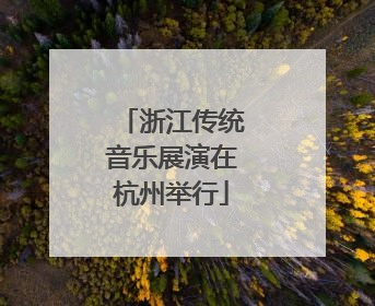 浙江传统音乐展演在杭州举行