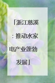 浙江慈溪：推动水家电产业蓬勃发展