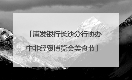 浦发银行长沙分行协办中非经贸博览会美食节