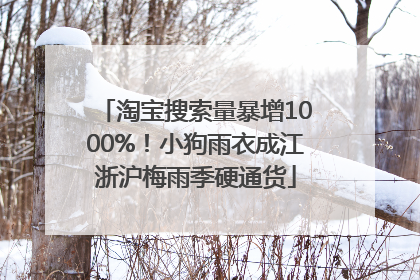 淘宝搜索量暴增1000%！小狗雨衣成江浙沪梅雨季硬通货