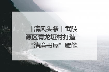 清风头条｜武陵源区青龙垭村打造“清廉书屋”赋能乡村振兴新风尚