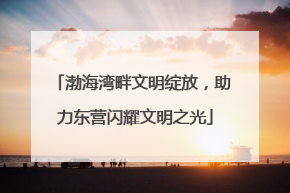 渤海湾畔文明绽放，助力东营闪耀文明之光