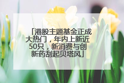 港股主题基金正成大热门，年内上新近50只，新消费与创新药刮起贝塔风