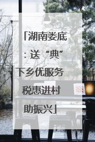 湖南娄底：送“典”下乡优服务 税惠进村助振兴