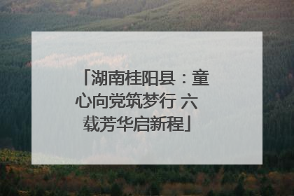 湖南桂阳县：童心向党筑梦行 六载芳华启新程