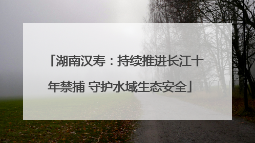 湖南汉寿：持续推进长江十年禁捕 守护水域生态安全