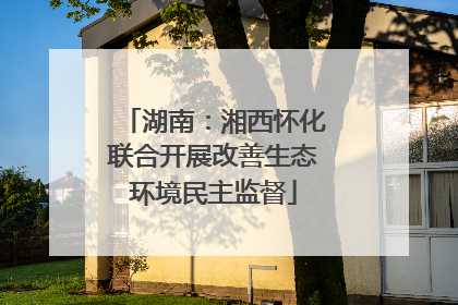 湖南：湘西怀化联合开展改善生态环境民主监督