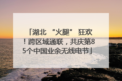 湖北 “火腿” 狂欢！跨区域通联，共庆第85个中国业余无线电节