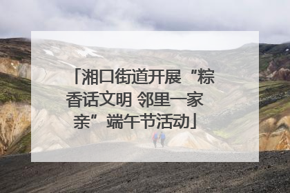 湘口街道开展“粽香话文明 邻里一家亲”端午节活动