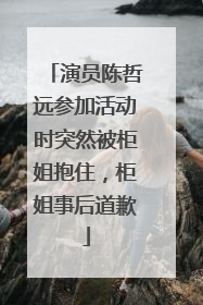演员陈哲远参加活动时突然被柜姐抱住，柜姐事后道歉