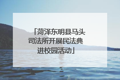 菏泽东明县马头司法所开展民法典进校园活动