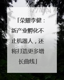 荣耀李健：新产业孵化不止机器人，还将打造更多增长曲线