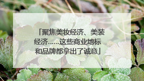 聚焦美妆经济、美装经济……这些商业地标和品牌都拿出了诚意