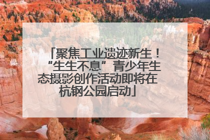 聚焦工业遗迹新生！“生生不息”青少年生态摄影创作活动即将在杭钢公园启动