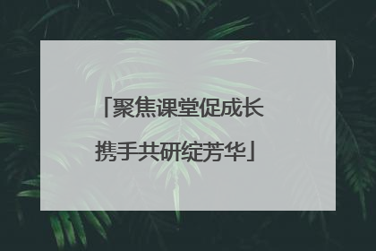 聚焦课堂促成长 携手共研绽芳华