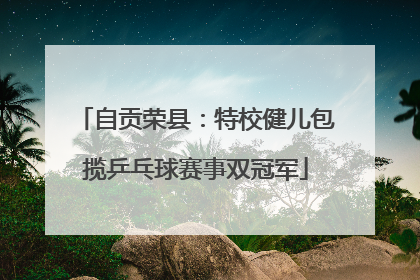 自贡荣县：特校健儿包揽乒乓球赛事双冠军