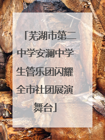 芜湖市第二中学安澜中学生管乐团闪耀全市社团展演舞台