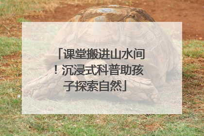 课堂搬进山水间！沉浸式科普助孩子探索自然