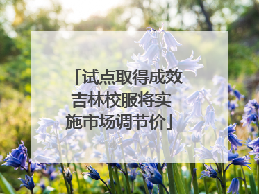 试点取得成效 吉林校服将实施市场调节价