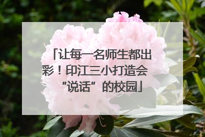 让每一名师生都出彩！印江三小打造会“说话”的校园