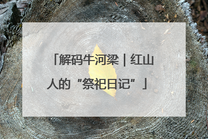 解码牛河梁｜红山人的“祭祀日记”