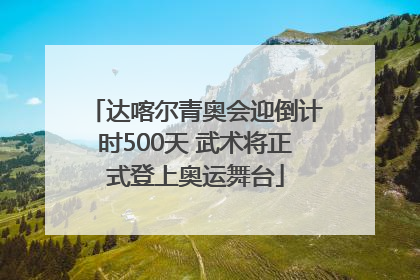 达喀尔青奥会迎倒计时500天 武术将正式登上奥运舞台