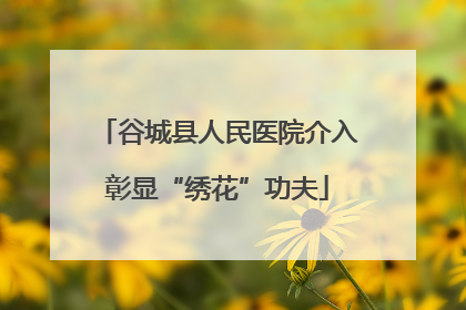 谷城县人民医院介入彰显“绣花”功夫